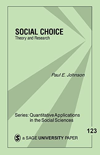 Social Choice  Theory and Research