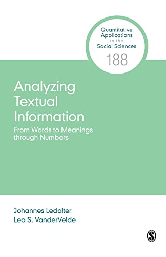 Analyzing Textual Information  From Words to Meanings through Numbers