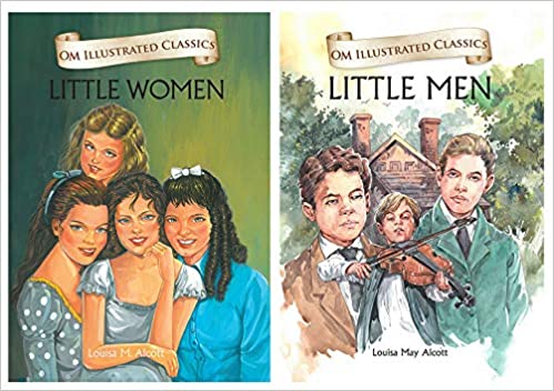OM ILLUSTRATED CLASSIC: COLLECTION OF LOUISA MAY ALCOTT (SET OF 2) (LITTLE WOMEN,  LITTLE MEN)